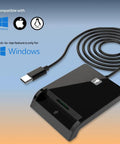 CAC Card Reader Plug And Play For USB C And USB A With Smart Card Security DOD Military Grade CCID ISO7816 Compatible