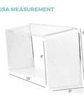 Clear Adult Squat Toilet Stool Elevates Your Feet For Healthy Bowel Elimination With A 35 Degree Angle dimensions USA measurement