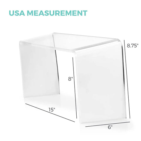 Clear Adult Squat Toilet Stool Elevates Your Feet For Healthy Bowel Elimination With A 35 Degree Angle dimensions USA measurement