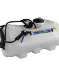 40 Gallon Deluxe UTV Spot Sprayer With 2.2 GPM 70 PSI Max, built for quick on the go spot sprays, shown side view with hose and pump