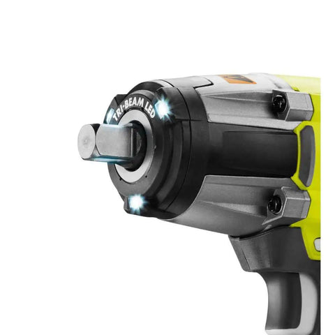 Close-up of 18V Cordless Impact Wrench Half Inch, 3 Speed, 300 Foot Pounds Torque, 3200 IPM, Batteries Not Included, Power Tool Only, Renewed