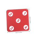Two Pack Dual Sided Fencing Target For Home Use Sturdy Puncture Resistant Training Accessory with marked numbers, red square.