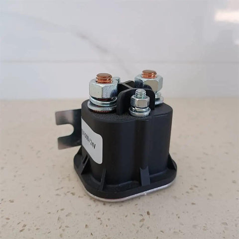 YB150D 24V 150A DC Pump Contactor For Hydraulic Systems And Electric Forklifts Heavy Duty Solenoid Relay Switch showing connections and terminals.