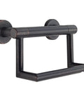 Contemporary Toilet Paper Holder With Assist Bar ADA Compliant Venetian Bronze 300 Pound Capacity Grab Bar For Seniors Bath Safety Handle And Balance Support