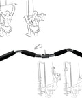 29 Inch Revolving Lat Pulldown Bar With Rubber Grip For Cable Machines, Straight Bar For Lat Pulldown Curl Tricep Press Down