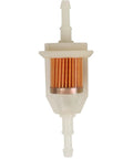 Close-up of Two Pack Inline Golf Cart Fuel Filter Kit 1/4 To 5/16 Inch Fits EZGO Club Car Yamaha Gas Engines OEM Grade Filters