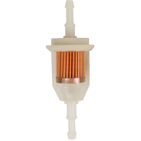 Close-up of Two Pack Inline Golf Cart Fuel Filter Kit 1/4 To 5/16 Inch Fits EZGO Club Car Yamaha Gas Engines OEM Grade Filters