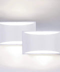 Modern LED Wall Sconce Set Of 2 Hardwired Indoor Wall Lights 3000K Up And Down Wall Mount Lamps White Chic For Living Room Bedroom Hallway Corridor Sconces
