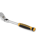 Automotive 90 Tooth Locking Flex Head Ratchet Set With 4 Degree Swing And Teardrop Low Profile Head Flush On Off Switch