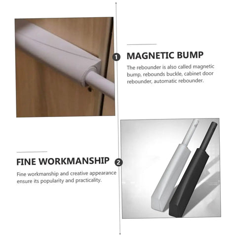 4 Piece Cabinet Push Open Latch Set Bringing Zero Drama Touch To Open Hidden Rebounder Hardware For Bedroom Bathroom Doors Tough Plastic Finger Catch That Silences Cabinet Doors And Looks Clean Always