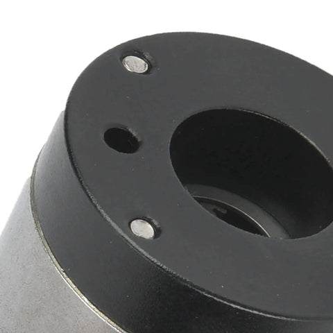 Close-up of RC Car Planetary Gear Reducer for Caterpillar Type Drives, showing metal gearbox component, 36mm diameter.
