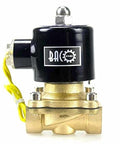3/8 Inch Brass Electric Solenoid Valve, 12V DC Normally Closed, NPT Thread, 3/8 Pipe Size, For Water Or Air Lines