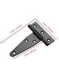 Heavy Duty Adjustable T Shaped Door Hinges With Screws Quiet Close Smooth Operation 2 Pack For Wooden Fence Barn Ultra Durable Versatile