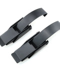304 Stainless Steel Draw Toggle Latches With Spring Loaded Hooks, Heavy Duty Beef Black Hasps for cabinets, 4.84 inches long.