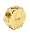 Brass Flat Hex Pneumatic Manifold Three Way Outlet Built For Tough Air Line Setups One Inlet And Three Eighth Inch NPT Female Ports