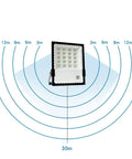 JUDYSSY 200W Led Floodlight Waterproof Ip67 Outdoor Security Light Daylight White with 30m illumination radius.