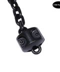 Heavy Duty 1100 Lbs Electric Chain Hoist Handling Heavy Loads Without Breaking A Sweat, Featuring Lightning Fast 13 Ft Lift Speed And A Rock Solid 1300W Motor, showing black chain connector.