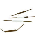 Top Shelf 2 Prong Metal Fasteners 100 Count Self Adhesive Document Holders 2 Inch Capacity Brown shown from multiple angles.