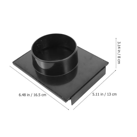 Heavy Duty 100Mm Plastic Blast Gate Valve Replacement For Dust Collection Systems And Vacuum Cleaners Effortless Airflow Control, black valve 6.48 x 5.11 in size.