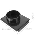 Hoement 100Mm Plastic Vacuum Blast Gate Valve Replacement For Dust Collection Systems And Vacuum Cleaners, black plastic valve top view with dimensions.