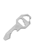 Metal Card Multitool With Bottle Opener, Flathead Screwdriver, And Hex Adjuster For Wallet Or Keychain Everyday Carry, silver tone