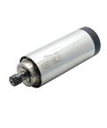 Heavy Duty Air Cooled Spindle 1.5kw 24000rpm 80mm Round Router Motor For Cnc Engraving Machines shown at an angle, featuring a sleek silver body.