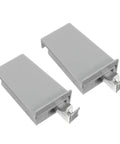 Beefy Heavy Duty Hidden Cabinet Hinges Set With Soft Close Self Closing Double Demountable Hinges For Frameless Kitchen Cabinets Gray 2 Pack