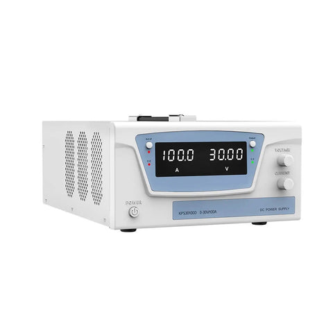 Beefy Lab DC Power Supply 0-30V 0-100A 3000W Switching 220V Built For Pros With Stable Voltage And Current Regulation Over Current And Over Voltage Protection Ideal For Test Benches And Electronics Projects on white bench