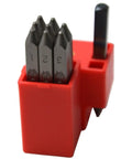 Beefy Heavy Duty Steel Stamp Set 36 Piece Uppercase Letters And Numbers 1 Sixteenth Inch 1.5mm Hand Stamping Kit in red case