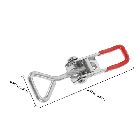 Heavy Duty Adjustable Toggle Latch Clamp 4 Inch Metal Pull Draw Latch With Lock Hole For Toolbox And Industrial Equipment