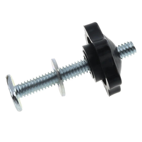 Ten Piece One Quarter Inch Twenty T Track Knob Kit With Blue Zinc Coated Bolts And Washers And Gasket For A Tight Fit In Woodworking Jigs