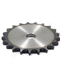 One Heavy Duty 10-39 Teeth Process Hole Flat Sprocket For 10A Roller Chain Drive Featuring Sharp 15.875mm Pitch And Rugged A3 Steel Construction Perfect For Industrial Machinery Needs, side view showing teeth and hole.