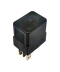 Black 12V DC 35 Amp 5 Pin General Purpose Automotive Relay with vibration resistance and easy wire installation, front view.