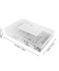 135 Piece Woodruff Key Set Carbon Steel Half Moon Keys storage box with dimensions labeled 19.5cm x 13cm x 3.5cm