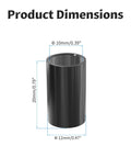 Four Pack 1012 POM Sleeve Bearings 10mm ID By 12mm OD By 20mm Length For Shafts On Equipment shown with dimensions