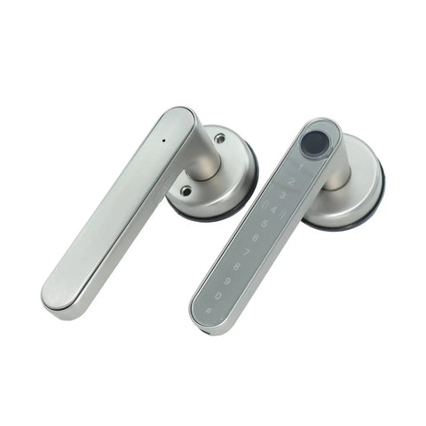 Zero Stress Smart Door Lock Featuring Quick Fingerprint Swipe App Override And Keypad Passcode For Smooth Single Deadbolt Upgrade On Wood Or Metal Doors Today Without The Headache - close-up of sleek zinc alloy smart lock with keypad and fingerprint sensor.