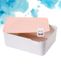 Sweet Hot Pink PP Underwear Storage Bin With Write On Lid shows open container for organizing lingerie, socks, and small items.