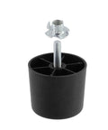 Round Black Sofa Legs Set 8 Premium Plastic Couch Legs With 8 Four Claw T Nuts No Fuss DIY Easy Install for furniture