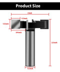 CNC Spoilboard Surfacing Router Bit Half Inch Shank Two Inch Cutting Diameter Four Wing Planer Bit For Slab Flattening