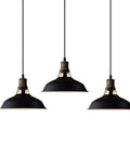 Dope Black Industrial Pendant Lights 3 Pack, Barn Shade Bar Kitchen Island Lighting, E26 Base, ETL Listed for Dry Locations