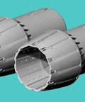 Open Exhaust For 1/144 F-18C Resin Scale Model Kit Upgrade In Gray, showing detailed open exhaust components