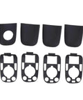Upgrade Your Ride With This Super Cool Car Door Handle Ends Cap Trim Kit That Snaps Right On For Peop, 307 C2 And C3 Models To Make It Look Fresh With A Smooth Black Finish That Looks Lit. Black 8-piece Peugeot 307 C2 C3 door handle cap trim kit