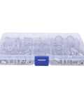 165 Pcs Rivet Nut Kit Stainless Steel 304 Pull Rivet Nuts For Auto, Metalworking, And DIY Repairs Heavy Duty High Load Capacity Surface Friendly Easy Install, Pro Grade Versatile Set For Projects in plastic organizer case