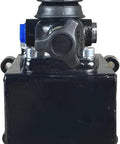 Front view of Portable 45cc Single Acting Hydraulic Hand Pump With 2 Quart Tank 4350 PSI Output Handy Manual Power For System Testing.
