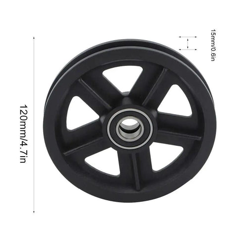 Sliding Door Pulley Kit For Barn Doors, Built Tough No Rust Track Roller Hardware With Zinc Alloy Wheels, 2 Pieces, Quiet Smooth Sliding, Black Finish, Easy To Install Barn Door Hanging Rail