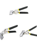 Sheet Metal Bending Pliers Hand Seamer with Wide Jaw and Ergonomic Grip, Durable Nickel-Plated Steel, Straight and Elbow Bends