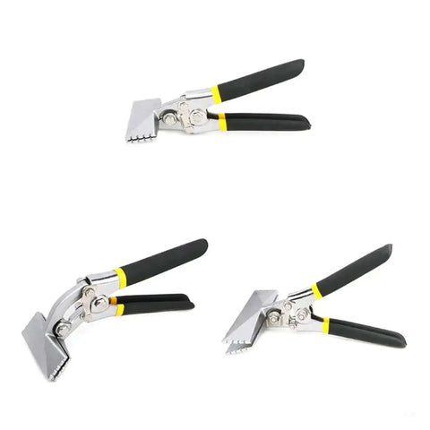 Sheet Metal Bending Pliers Hand Seamer with Wide Jaw and Ergonomic Grip, Durable Nickel-Plated Steel, Straight and Elbow Bends