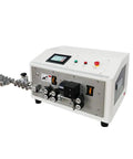 Automatic Wire Cutting And Stripping Machine With Touchscreen Panel and Quick Setup For Compact Cables with detailed controls.