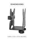 Thin Client Mount Bracket for Under Desk and VESA Arm Setups with dimensions 6.89 x 5.12 x 3.74 inches