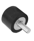 Heavy Duty Anti Vibration Rubber Bobbin Mount Isolator For Generators And Home Gym Gear NR SBR Bonded Rubber With Stud Design VE40x30 M10x25 1 Pack Delivers Top Notch Shock Absorption Quiet Operation And Solid Reliability. single black VE40x30 rubber bobbin mount with M10x25 stud